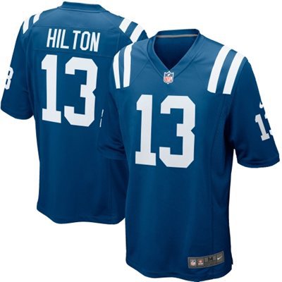 Nike Colts 13 Hilton Blue Elite Jersey