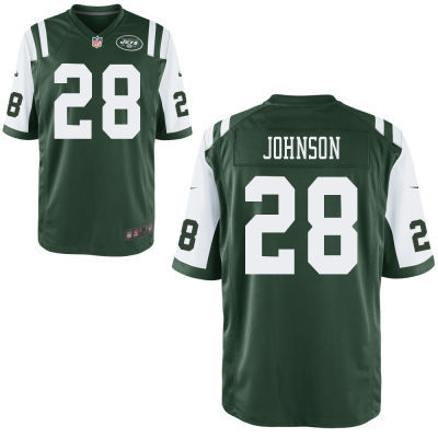 Nike Jets 28 Johnson Green Elite Jersey