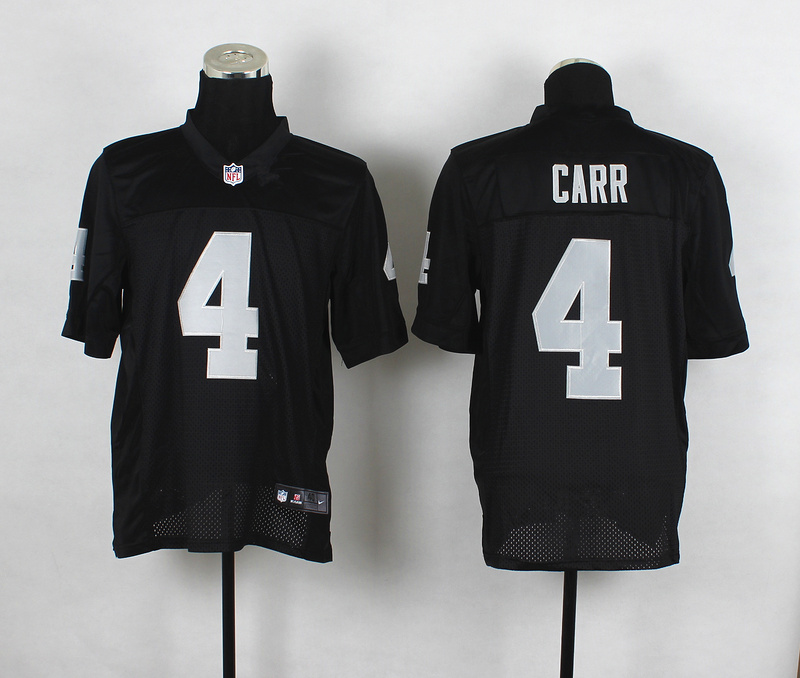 Nike Raiders 4 Carr Black Elite Jerseys