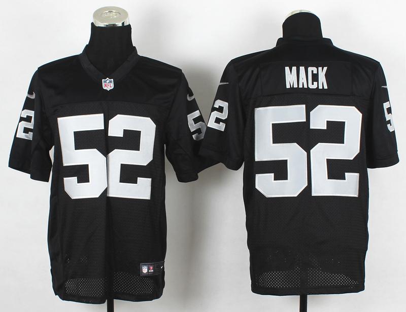 Nike Raiders 52 Mack Black Elite Jerseys