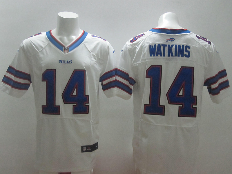 Nike Bills 14 Watkins White Elite Jersey