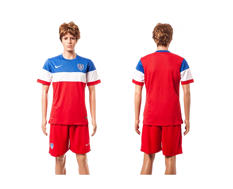 USA Blank 2014 World Cup Away Soccer Jersey