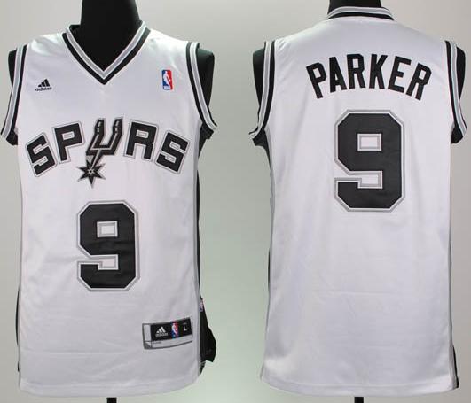 Spurs 9 Parker White New Revolution 30 Jerseys