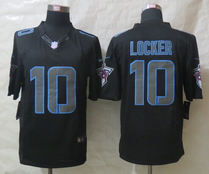 Nike Titans 10 Locker Impact Black Limited Jerseys