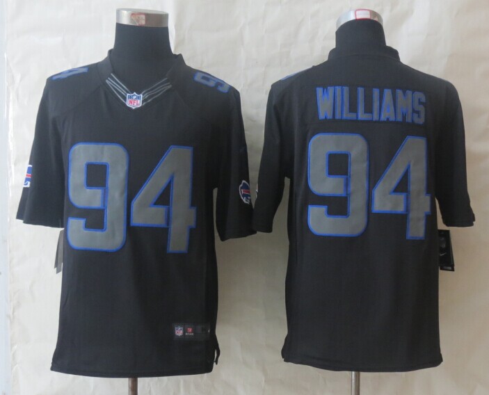 Nike Bills 94 Williams Black Impact Limited Jerseys