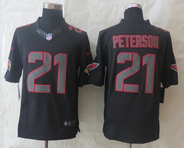 Nike Cardinals 21 Peterson Black Impact Limited Jerseys - Click Image to Close