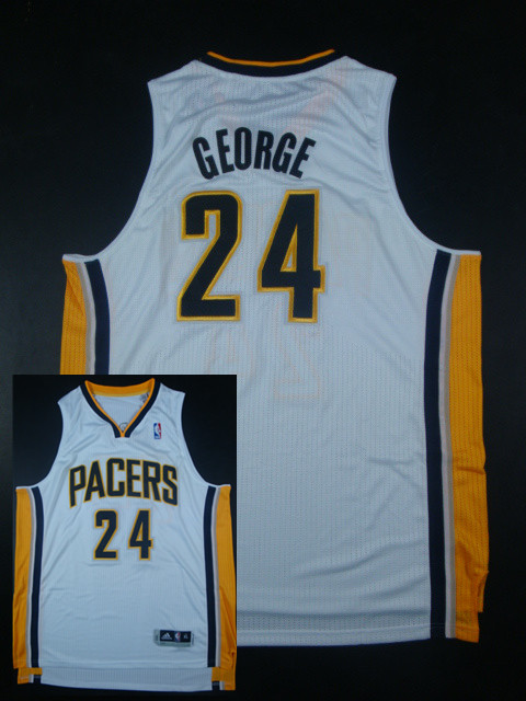 Pacers 24 Paul George White AAA Jerseys