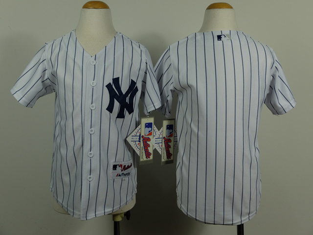 Yankees Blank White Youth Jersey
