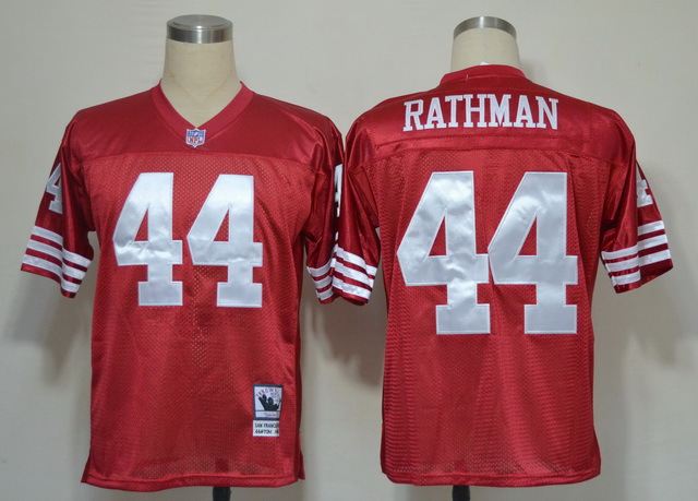 49ers 44 Rathman Red M&N Jersey