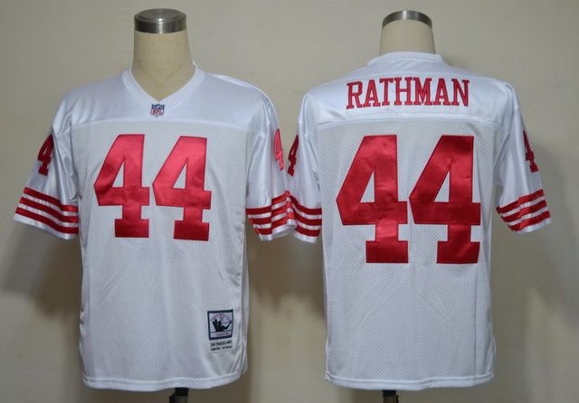 49ers 44 Rathman White M&N Jersey
