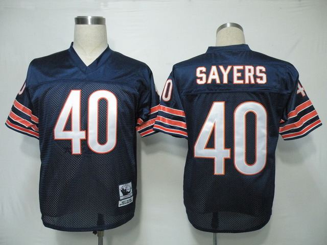 Bears 40 Syers Blue Throwback Jersey