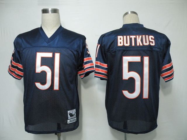 Bears 51 Butkus Blue Throwback Jersey