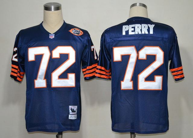 Bears 72 Perry Blue Big Number Throwback Jersey Bears 72 Perry Blue Big Number Throwback Jersey