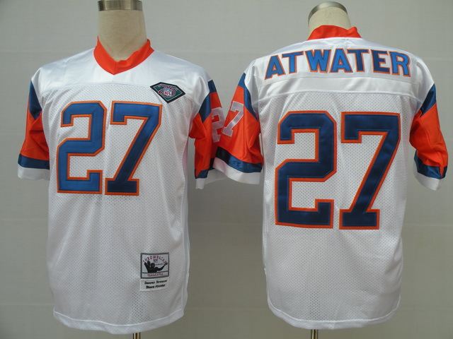 Broncos 27 Steve Atwater White Throwback Jersey