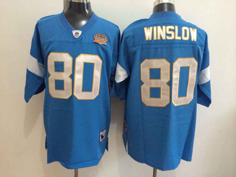 Chargers 80 Winslow Blue Mitchell&Ness Jersey