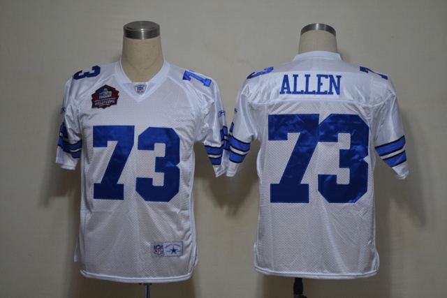 Cowboys 73 Allen 2013 Hall of Fame White Jersey