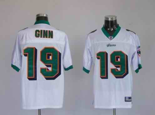 Dolphins 19 Ted Ginn White Jersey