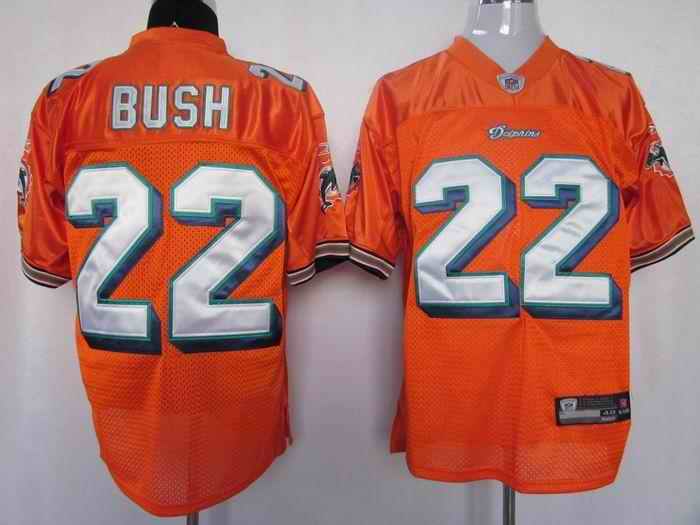 Dolphins 22 Bush orange Jersey