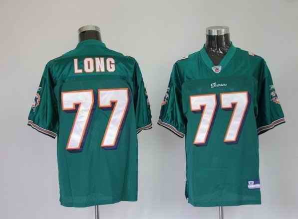 Dolphins 77 Jake Long Green Jersey