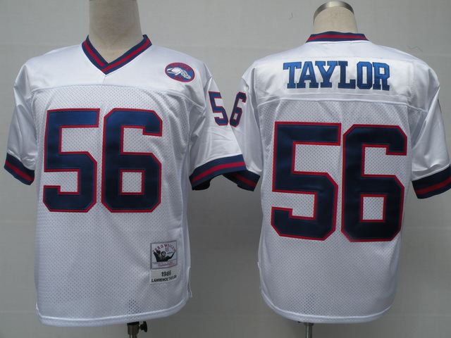 Giants 56 Taylor White Throwback Jersey