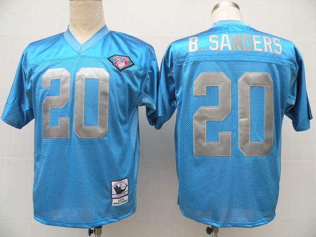 Lions 20 Sanders Blue Throwback Jersey