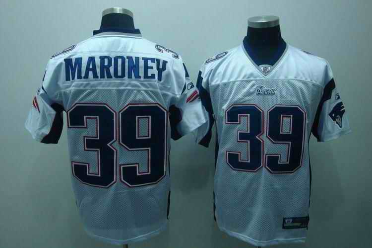 Patriots 39 Maroney White Jersey