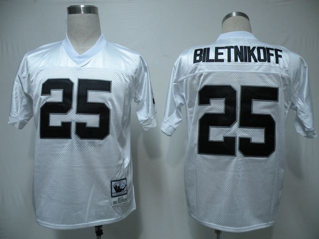 Raiders 25 Biletnikoff White M&N Jersey Raiders 25 Biletnikoff White M&N Jersey