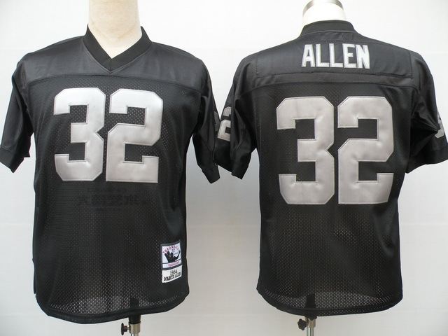 Raiders 32 Allen Black M&N Jersey