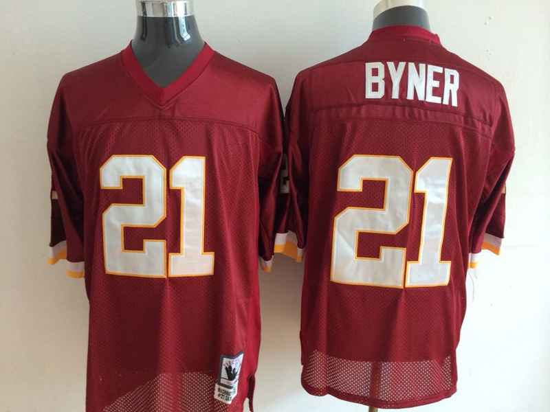Redskins 21 Byner Red Mitchell&Ness Jersey