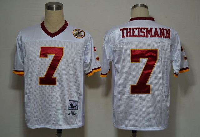 Redskins 7 Theismann White M&N Jersey