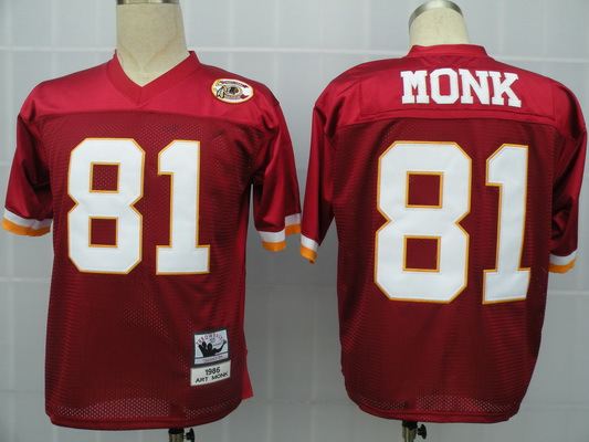 Redskins 81 Monk Red M&N Jersey
