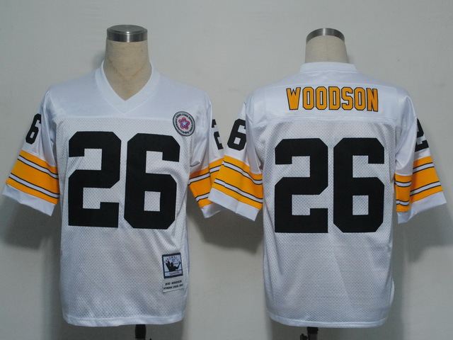 Steelers 26 Woodson White M&N Jersey