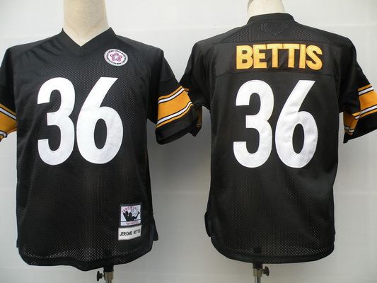 Steelers 36 Jerome Bettis Black M&N Jersey