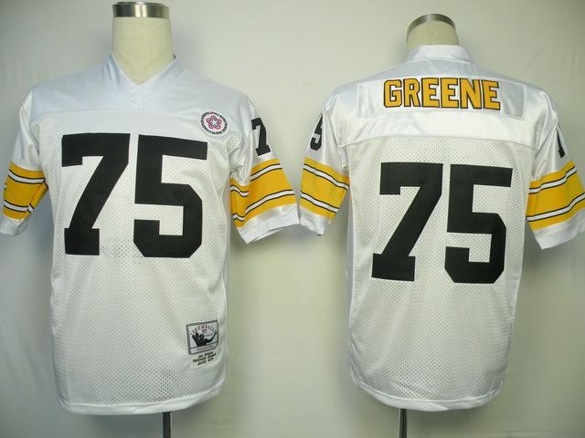 Steelers 75 Greene White M&N Jersey Steelers 75 Greene White M&N Jersey
