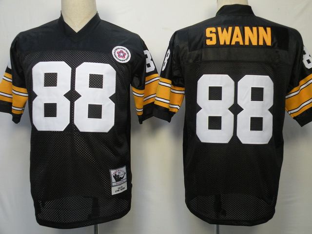 Steelers 88 Swann Black M&N Jersey