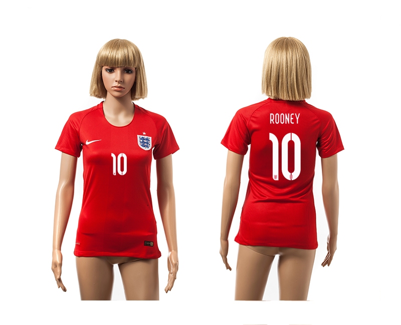 England 10 Rooney 2014 World Cup Away Soccer Women Jerseys
