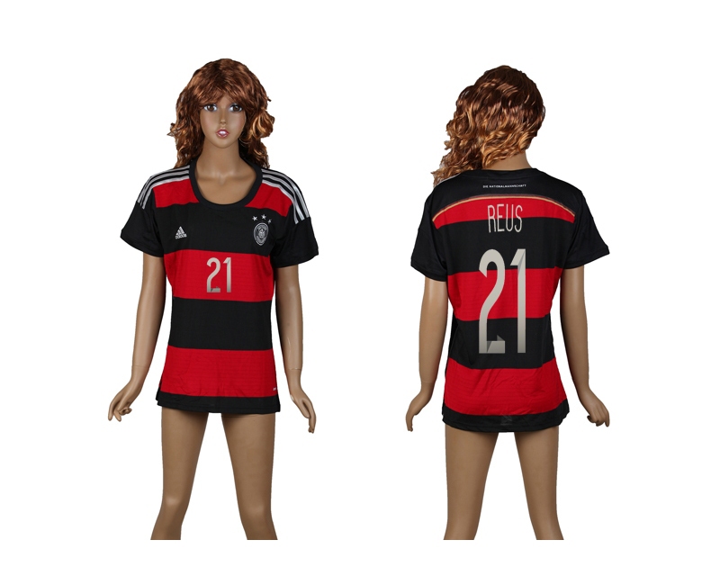 Germany 21 Reus 2014 World Cup Away Soccer Women Jerseys