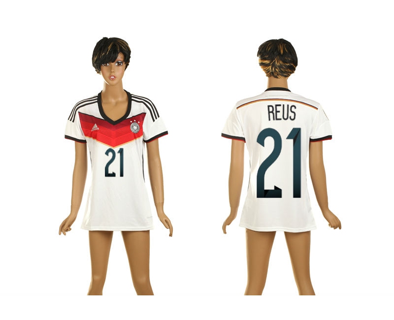 Germany 21 Reus 2014 World Cup Home Soccer Women Jerseys