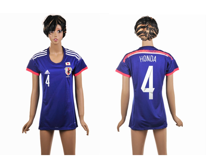 Japan 4 Honda 2014 World Cup Home Soccer Women Jerseys