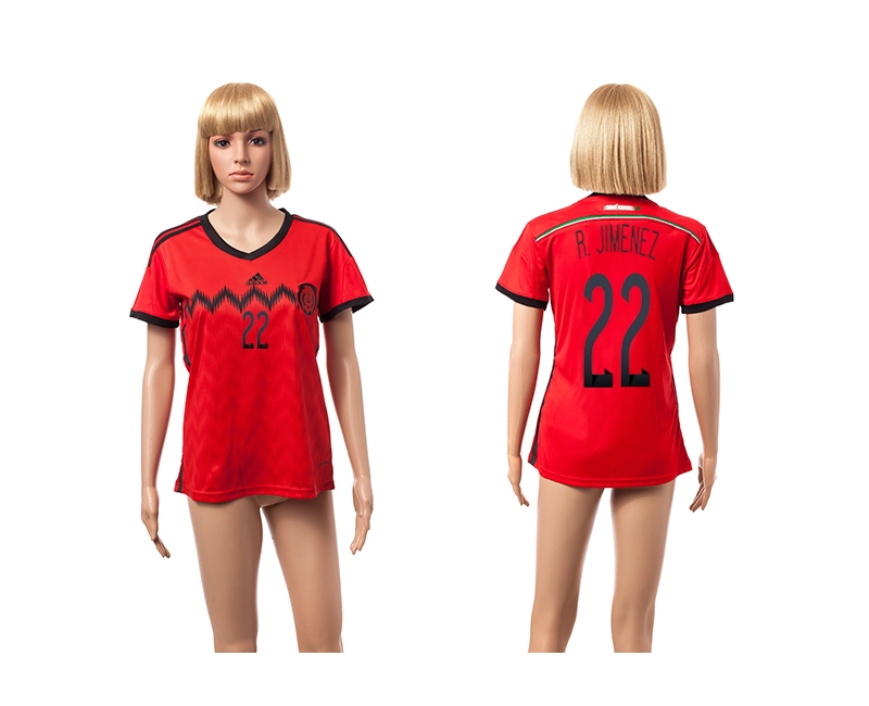 Mexico 22 R.Jimenez World Cup Away Soccer Women Jerseys