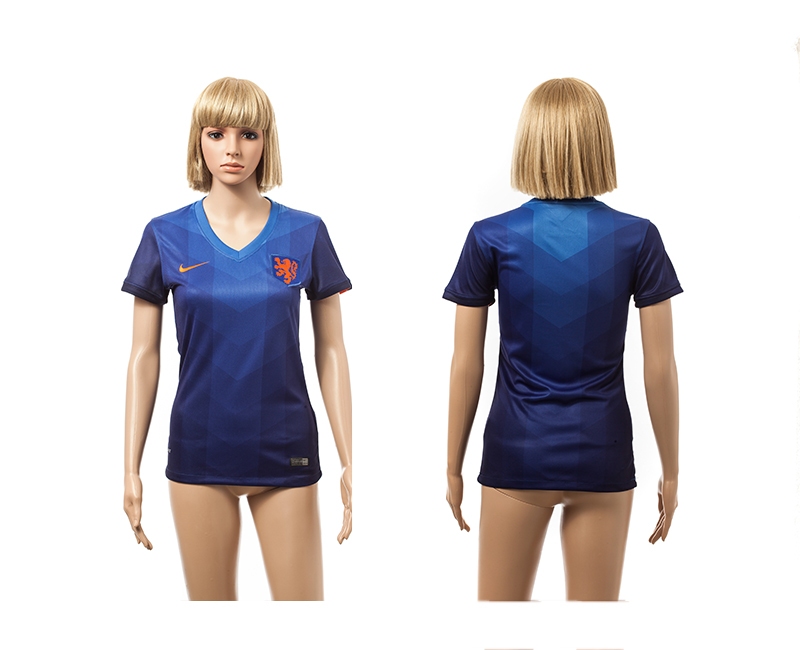 Netherlands 2014 World Cup Away Soccer Women Jerseys