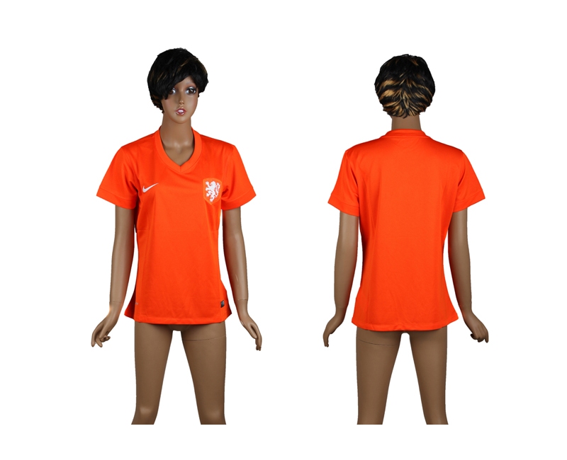 Netherlands 2014 World Cup Home Soccer Women Jerseys