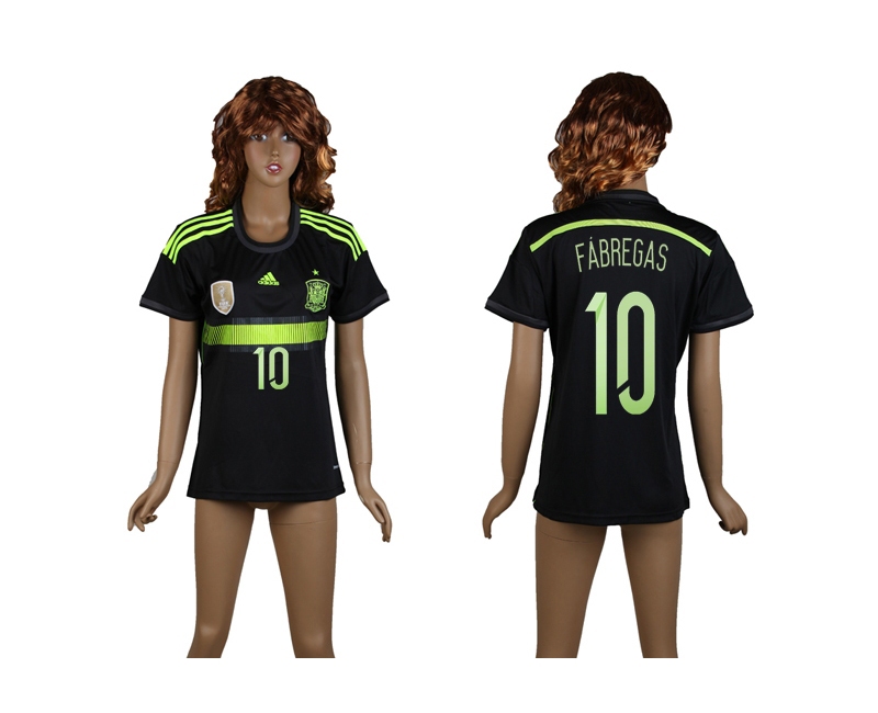 Spain 10 Fabregas 2014 World Cup Away Soccer Women Jerseys
