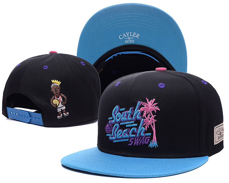 Cayler & Sons South Beach Swag Black Adjustable Hat LH