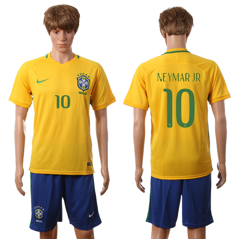 Brazil 10 NEYMAR JR Home 2016 Copa America Centenario Soccer Jersey Brazil 10 NEYMAR JR Home 2016 Copa America Centenario Soccer Jersey