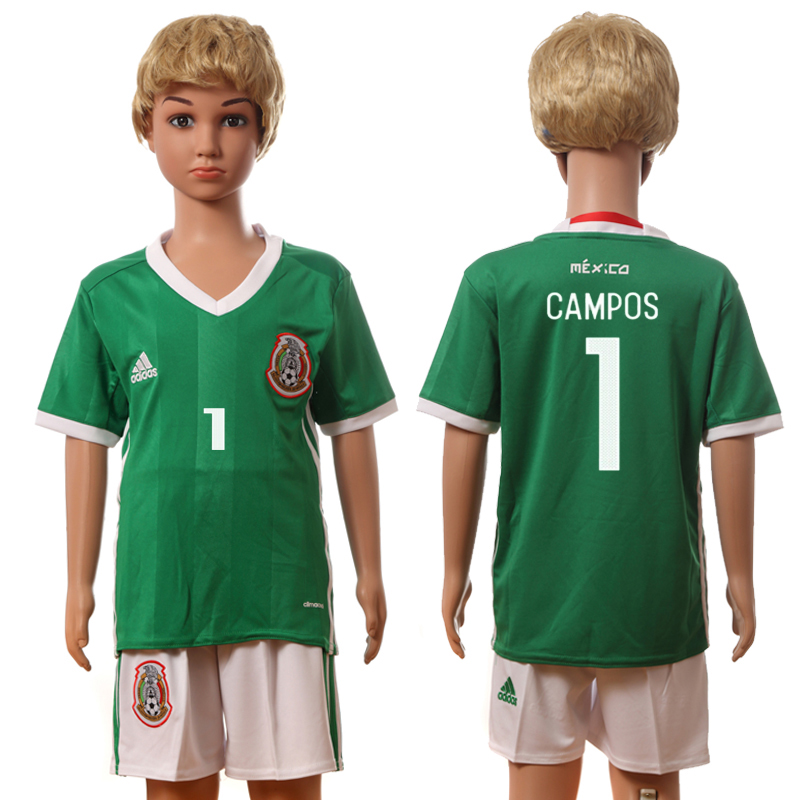 2016-17 Mexico 1 CAMPOS Home Youth Jersey