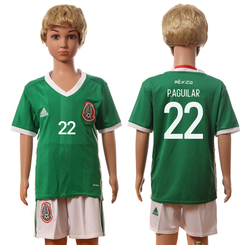 2016-17 Mexico 22 P.AGUILAR Home Youth Jersey