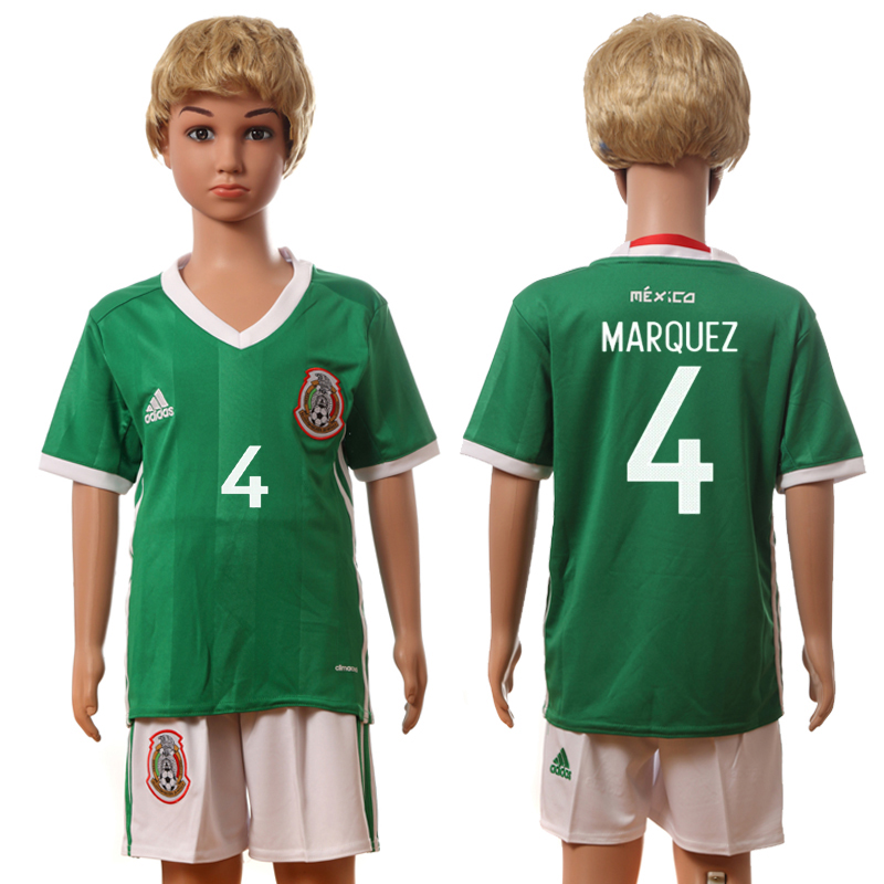 2016-17 Mexico 4 MARQUEZ Home Youth Jersey
