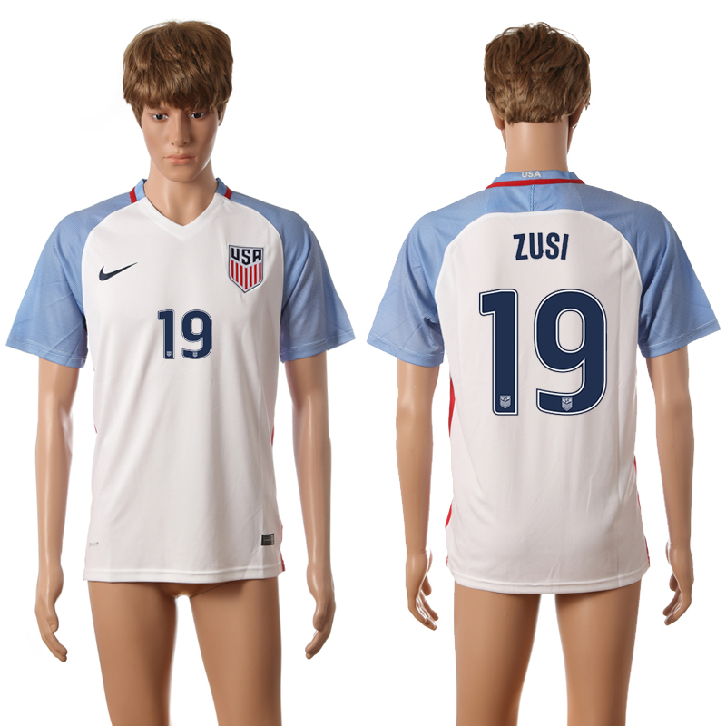USA 19 ZUSI Home 2016 Copa America Centenario Thailand Soccer Jersey