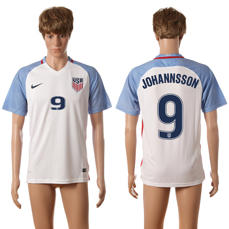 USA 9 JOHANNSSON Home 2016 Copa America Centenario Thailand Soccer Jersey